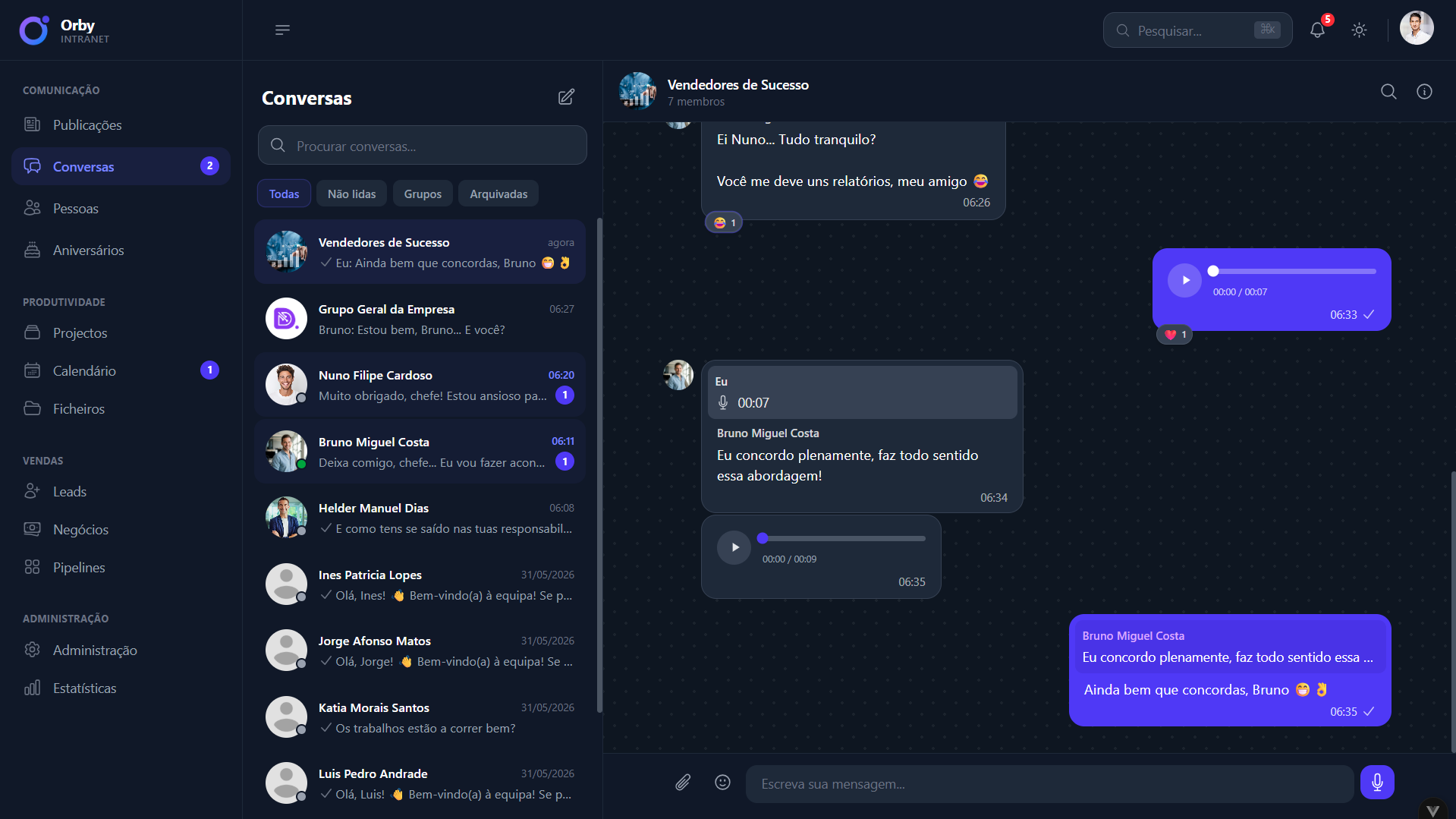 Real-time chat