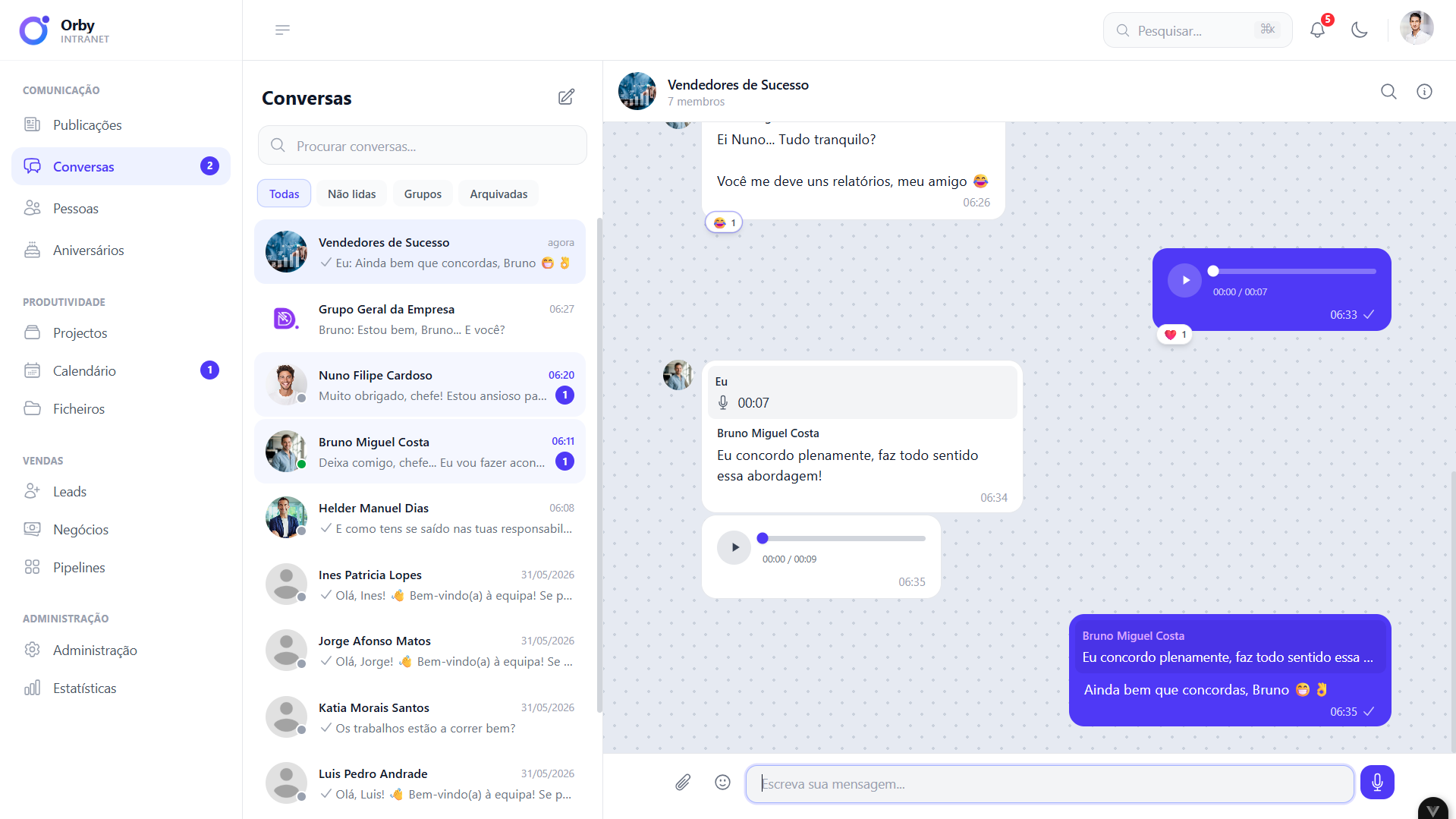 Real-time chat